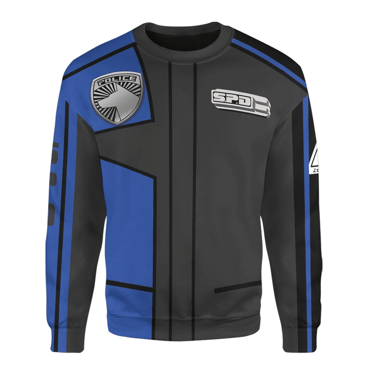 S.P.D Power Rangers Uniform Blue Ranger Custom Sweatshirt