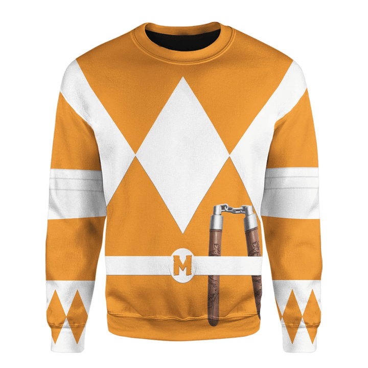 Teenage Mutant Ninja Rangers Michelangelo Orange Ranger Custom Sweatshirt