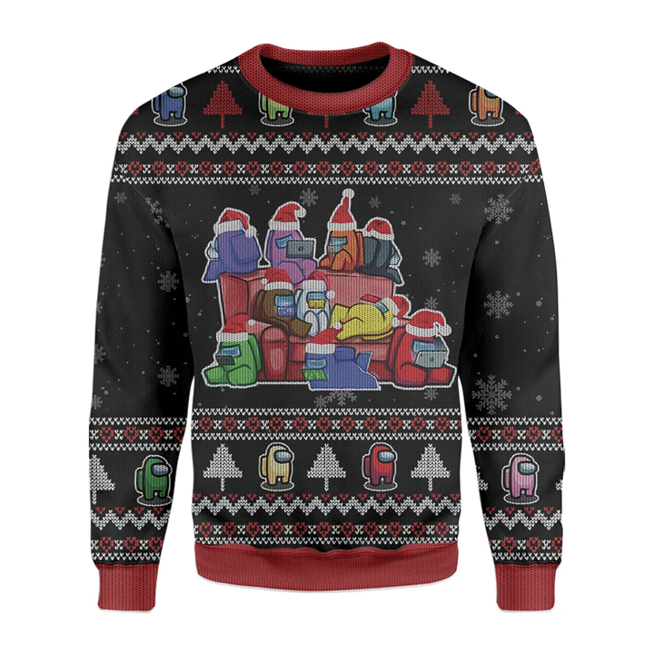 Among Us Ugly Christmas Version Custom Sweatshirt