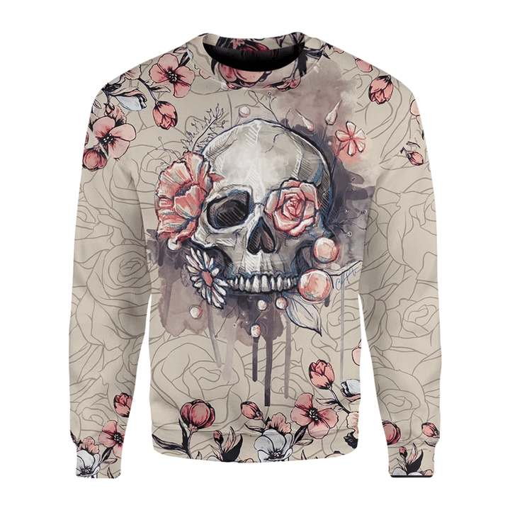 Flower Skull 3D Sweatshirt