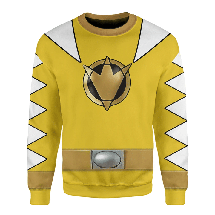 Dino Thunder Yellow Power Rangers Custom Sweatshirt