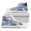 White And Blue Acid Wash Tie Dye High Top Shoes