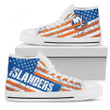 American Flag New York Islanders High Top Shoes