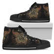 Gold Butterfly Ornamental High Top Shoes