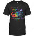 I Am A Proud Daughter Of A Wonderful Mom In Heaven Rainbow Infinity Circle Feather Shirt Grandmother Grandma Granny Mom Mama Birthday Wedding Anniversary Mother's Day Tee