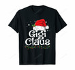 Gigi Claus Christmas T-Shirt Pajamas Santa Custom Personalized Name Tee Gifts