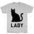 Cat Lady Black Cat Sitting T-Shirt For Women Great Customized Gifts For Birthday Christmas Thanksgiving Perfect Gift For Cat Lovers