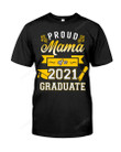 Gold Proud Mama of A Senior Graduate Class Of 2021 Grad Tshirt Mother Mommy Graduation Tee Mom Son Daughter Shirt Graduating T-shirt