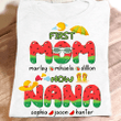 Personalized First Mom Now Nana Watermelon Summer Essential T-shirt, Unisex T-Shirt For Grandma Great Customized Gifts For Birthday Christmas Thanksgiving