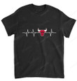 NBA Chicago Bulls Heartbeat With Logo T-Shirt
