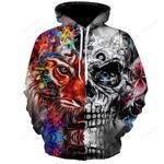 2018 Autumn New Trend Men Hoodie Long Sleeve Multicolor Skull Print Sweatshirt for Men Funny 3d Hoodies Men Brand Clothing