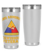 2nd Armored Division VeteranStainless Steel Tumbler, Tumbler Cups For Coffee Or Tea, Great Gifts For Thanksgiving Birthday Christmas