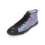 Flute Pattern Black Classic High Top Canvas Shoes