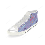 Flute Pattern White Classic High Top Canvas Shoes