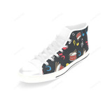 Snare Drum Pattern White Classic High Top Canvas Shoes