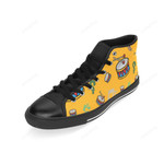 Bass Drum Pattern Black Classic High Top Canvas Shoes