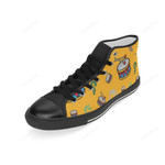 Bass Drum Pattern Black Classic High Top Canvas Shoes