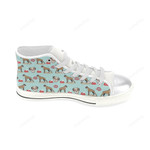 Boxer Pattern White Classic High Top Canvas Shoes
