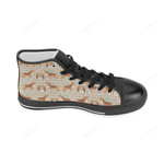 Beagle Pattern Black Classic High Top Canvas Shoes