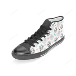 Maltese Pattern Black Classic High Top Canvas Shoes