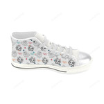 Maltese Pattern White Classic High Top Canvas Shoes