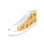 Rottweiler Pattern White Classic High Top Canvas Shoes