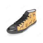 Rottweiler Pattern Black Classic High Top Canvas Shoes