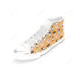 Jack Russell Terrier Pattern White Classic High Top Canvas Shoes