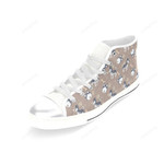 Siberian Husky Pattern White Classic High Top Canvas Shoes