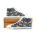 Greyhound White Classic High Top Canvas Shoes