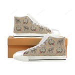 Pitbull Pattern White Classic High Top Canvas Shoes