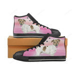 Jack Russell Terrier Water Colour Classic High Top Canvas Shoes