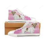 Jack Russell Terrier Water Colour Classic High Top Canvas Shoes