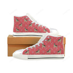 German Shepherd Water Colour Pattern Classic High Top Canvas Shoes