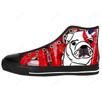 English Bulldog High Top Shoes