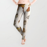 Vintage Scientific Insect Butterfly All Over Print 3D Legging