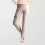 Gold And Silver Moon And Star All Over Print 3D Legging
