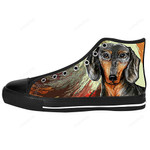 Dachshund Painting High Top Shoes