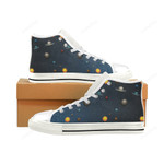 Planet Pattern White Classic High Top Canvas Shoes