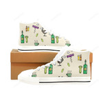 Bartender Pattern White Classic High Top Canvas Shoes