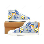 Volleyball Pattern White Classic High Top Canvas Shoes