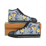Volleyball Pattern Black Classic High Top Canvas Shoes