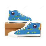 Golf Pattern White Classic High Top Canvas Shoes
