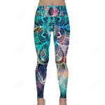 Colorful Mandala Galaxy Background All Over Print 3D Legging