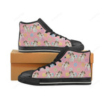 Cavalier King Charles Spaniel Water Colour Pattern Classic High Top Canvas Shoes
