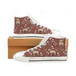 Staffordshire Bull Terrier Pettern White Classic High Top Canvas Shoes