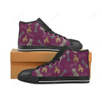 Soft Coated Wheaten Terrier Pattern Black Classic High Top Canvas Shoes