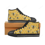 Bee Black Classic High Top Canvas Shoes