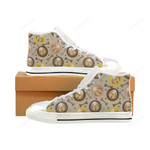 Spinone Italiano White Classic High Top Canvas Shoes