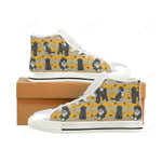 Portuguese water dog White Classic High Top Canvas Shoes
